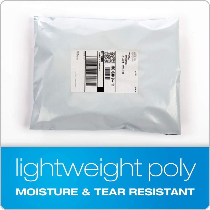 Quality Park 11 x 13 Poly Shipping Mailers, 2" Expansion, Redi-Strip, Self Sealing, Water-Resistant, Tamper Evident, Recycled White, 100 per Box (QUA46390) - Image 3